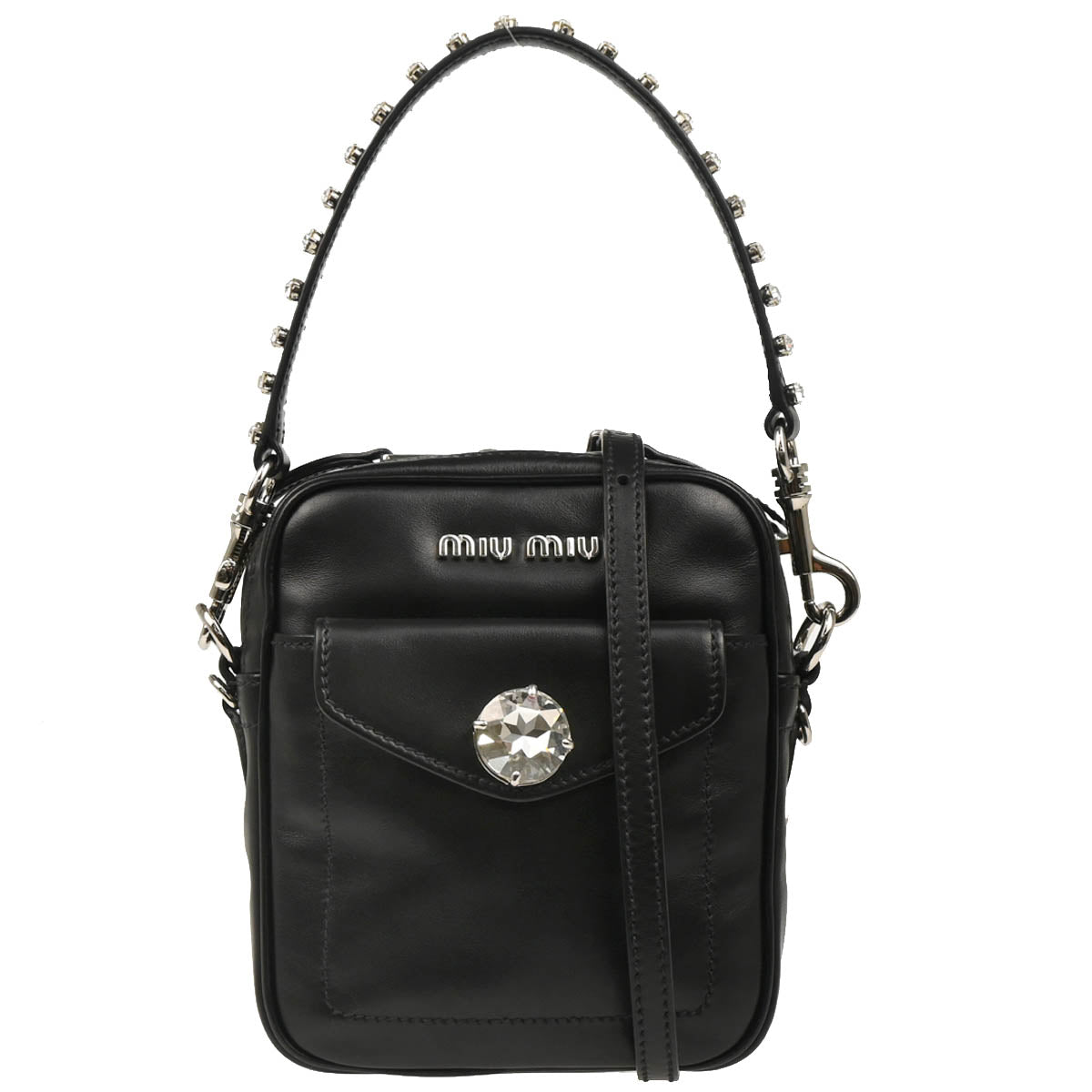 Miu Miu Black Calfskin 2way Shoulder Handbag