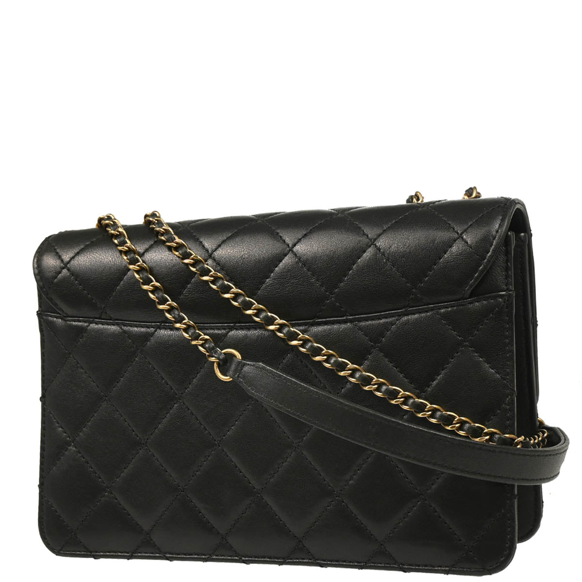 Chanel 2016-2017 Black Lambskin Beauty Lock Shoulder Bag
