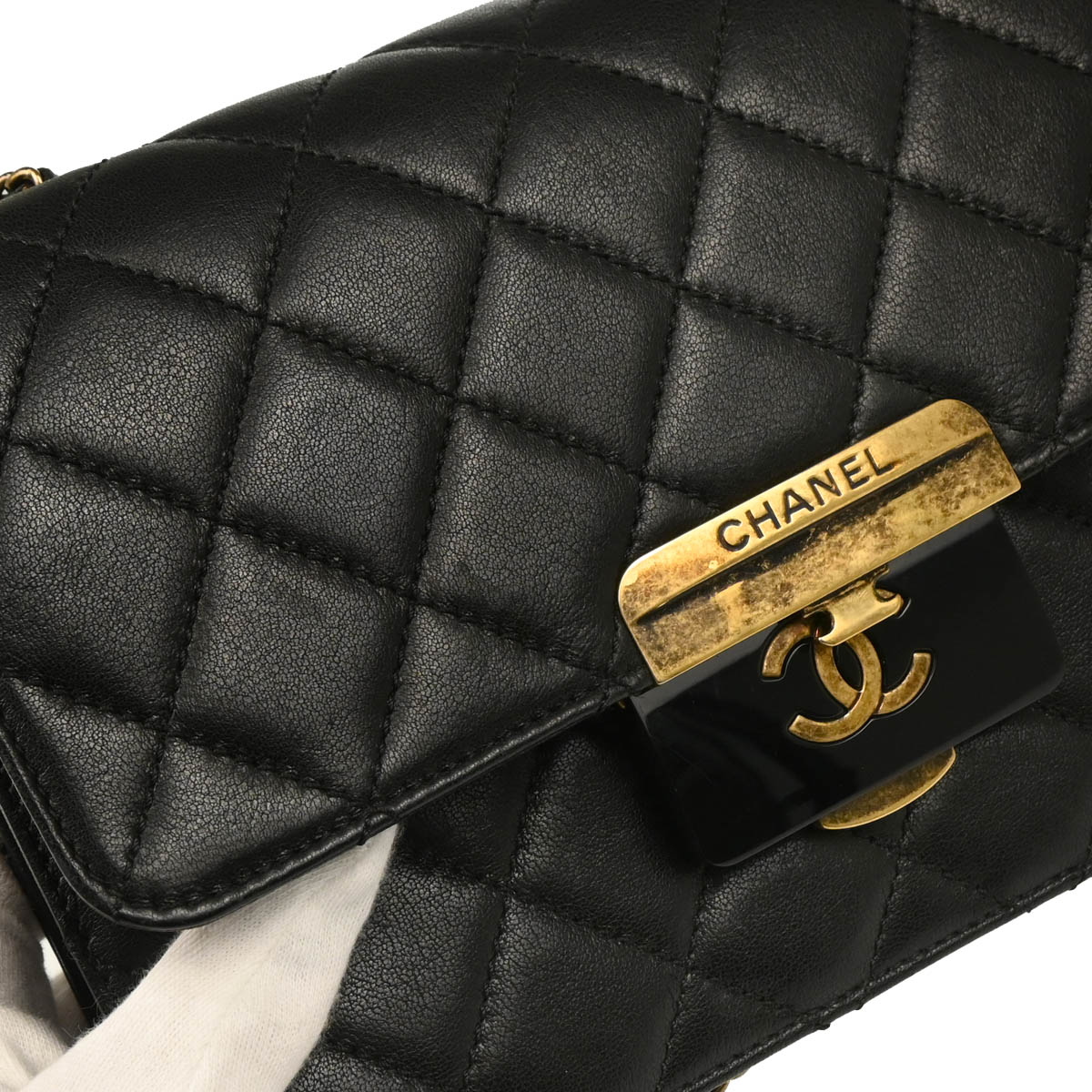Chanel 2016-2017 Black Lambskin Beauty Lock Shoulder Bag