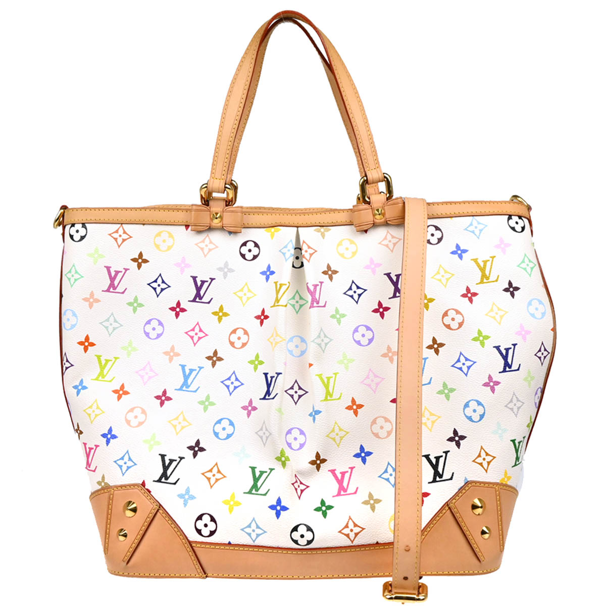 Louis Vuitton 2011 White Monogram Sharleen GM 2way Shoulder Tote Handbag M93214