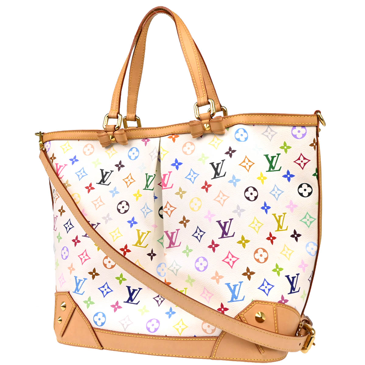 Louis Vuitton 2011 White Monogram Sharleen GM 2way Shoulder Tote Handbag M93214