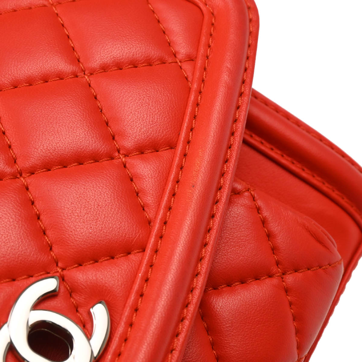 Chanel 2014-2015 Red Lambskin Shoulder Bag