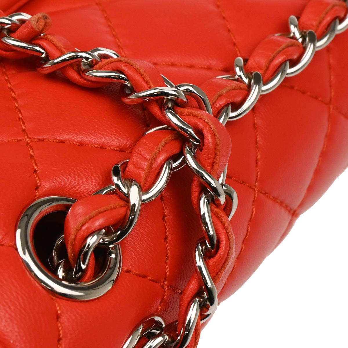 Chanel 2014-2015 Red Lambskin Shoulder Bag