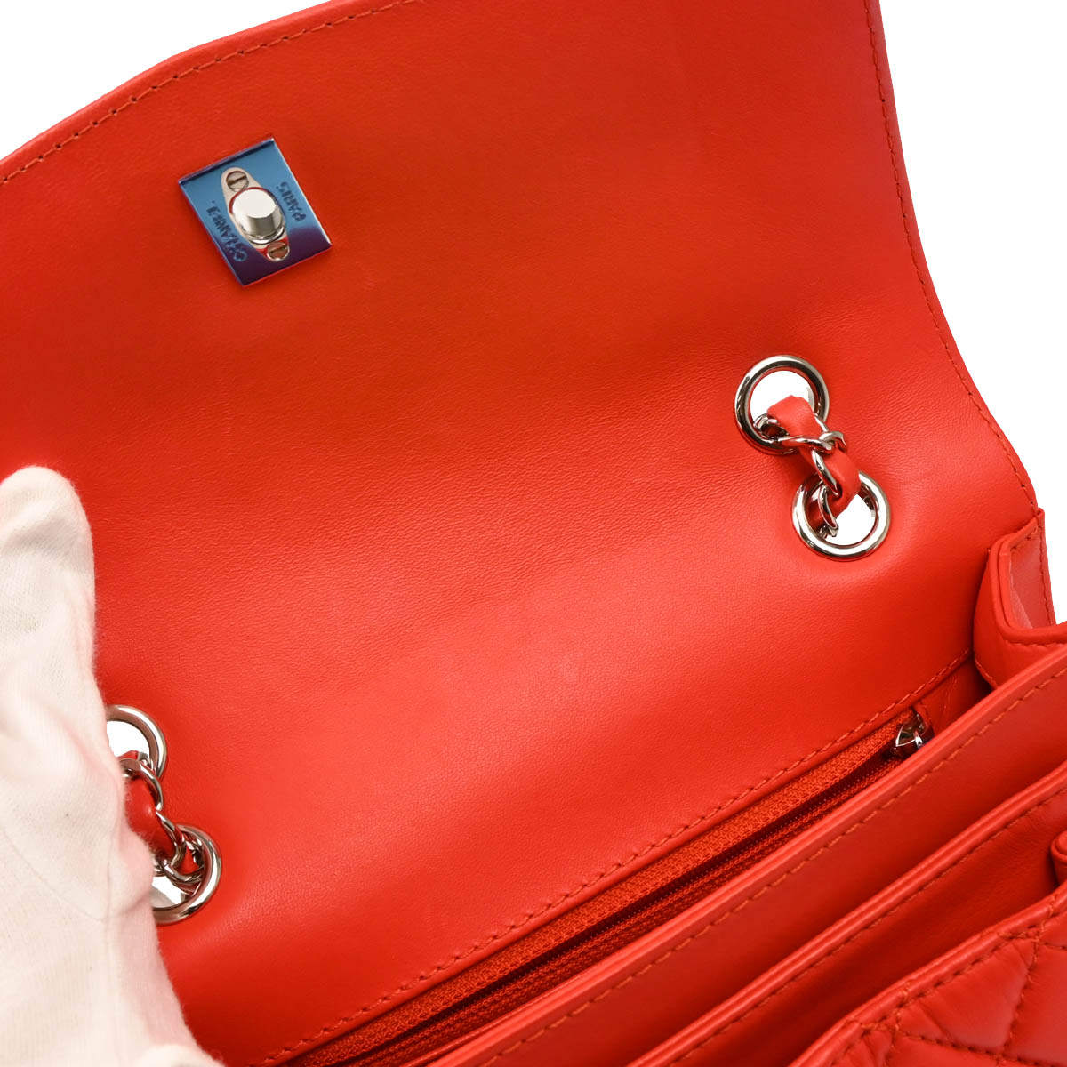 Chanel 2014-2015 Red Lambskin Shoulder Bag