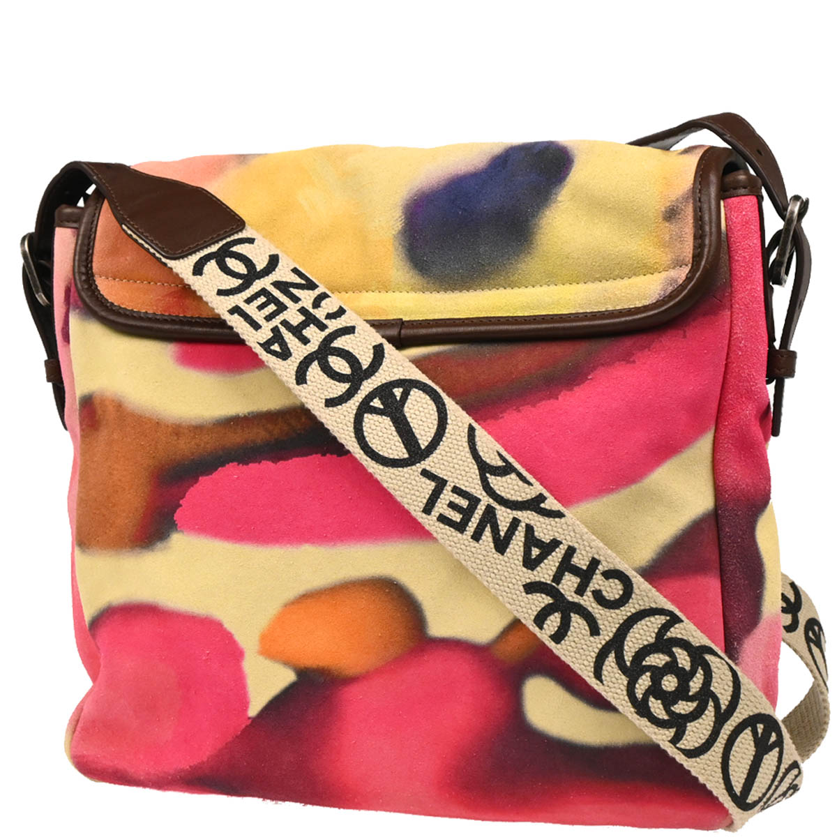 Chanel 2014-2015Yellow Canvas Flap Shoulder Bag
