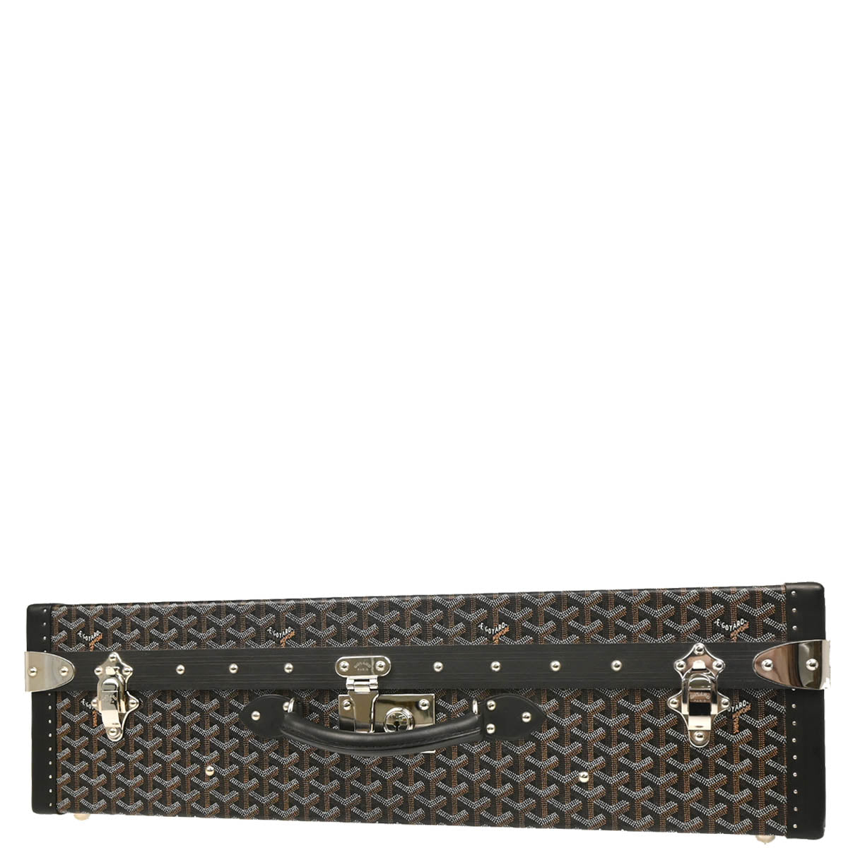 Goyard 2017 Black Grand Hotel 55 Trunk Luggage Suitcase