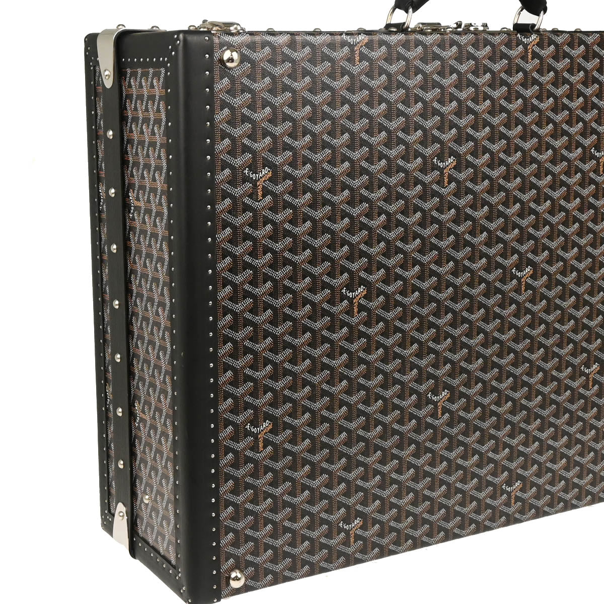 Goyard 2017 Black Grand Hotel 55 Trunk Luggage Suitcase