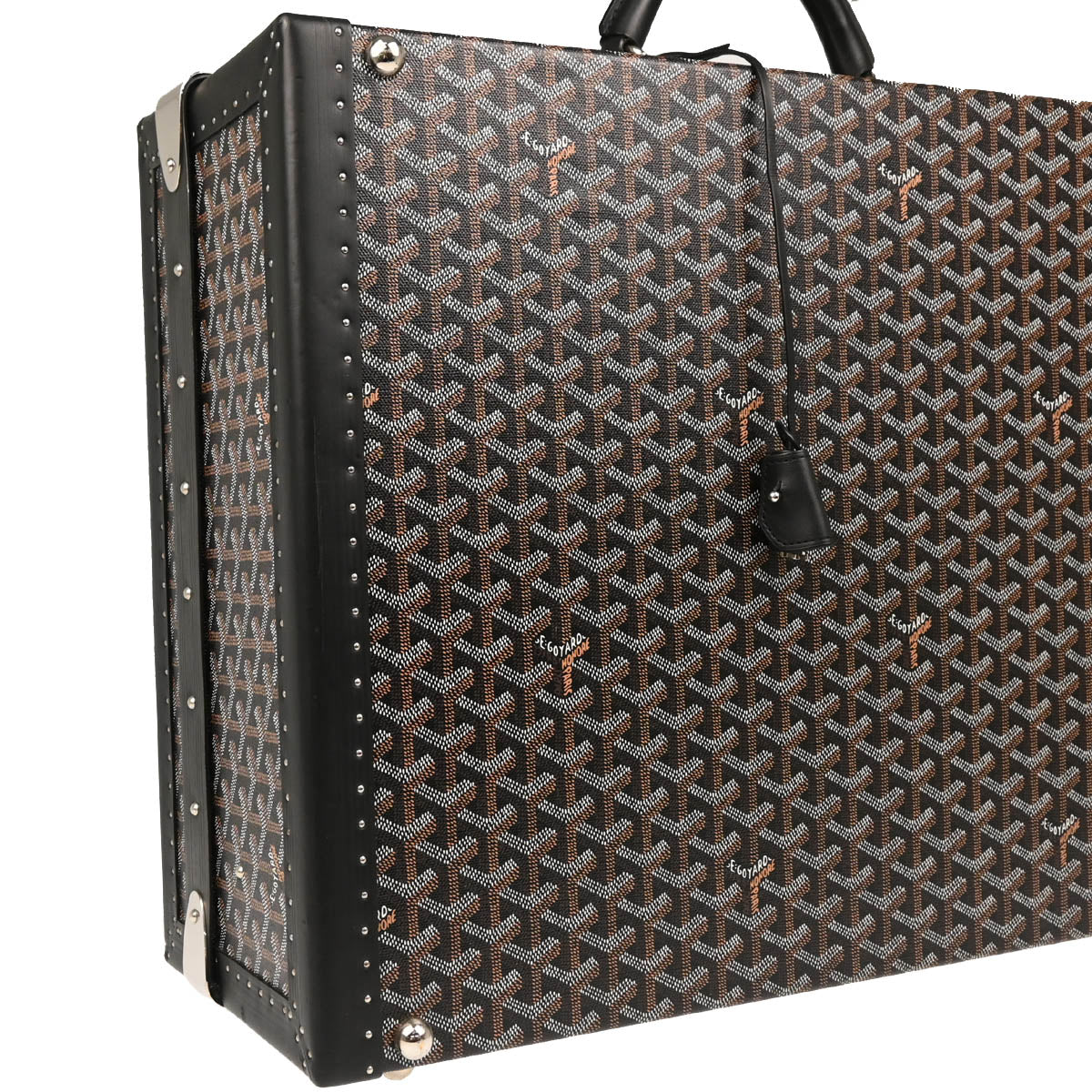 Goyard 2012 Black Grand Hotel Trunk Luggage Suitcase