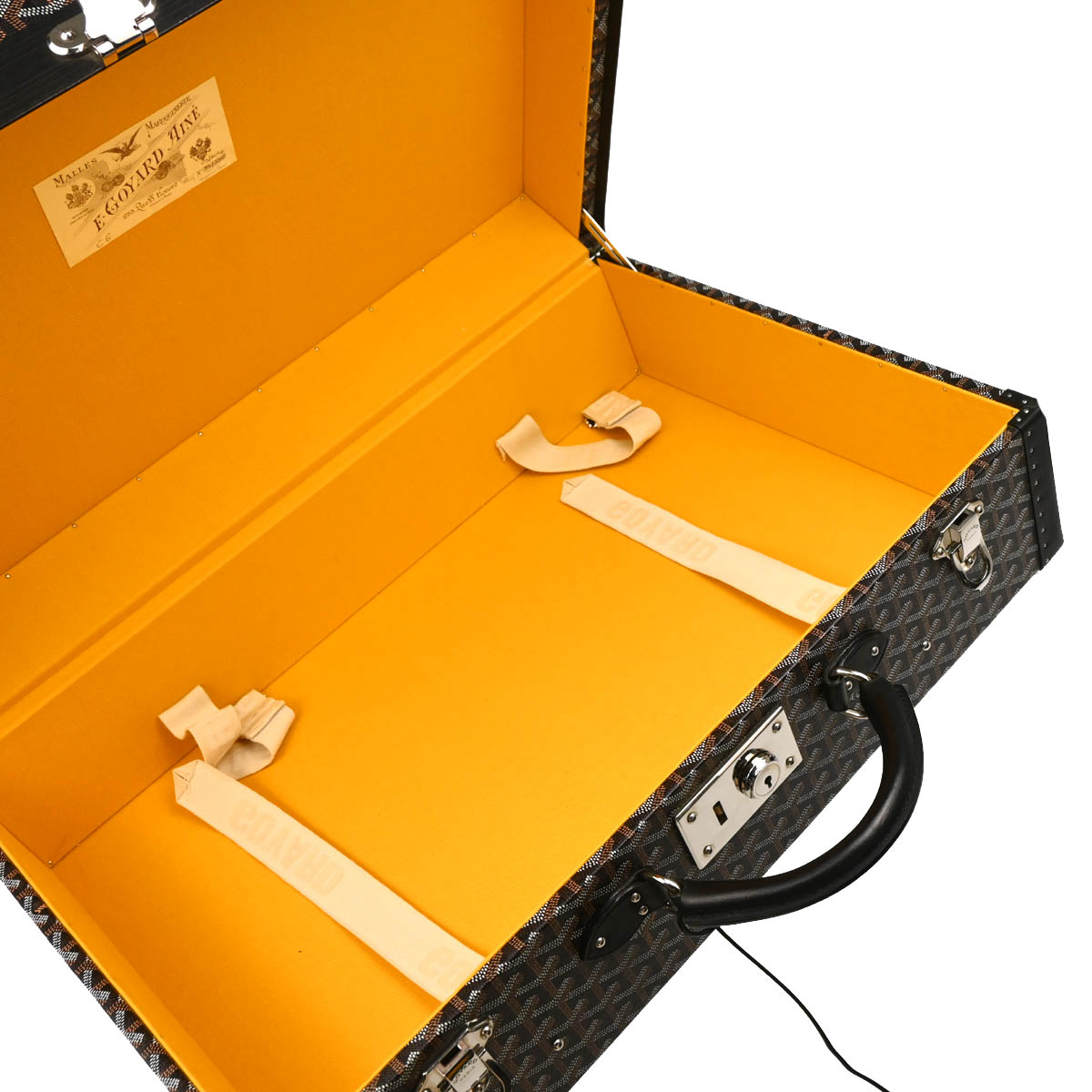 Goyard 2012 Black Grand Hotel Trunk Luggage Suitcase