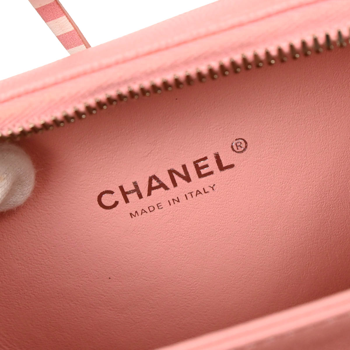 Chanel 2019 Pink Caviar Filigree 2way Shoulder Vanity Handbag