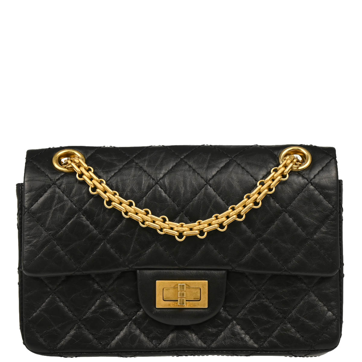 Chanel 2019 Black Calfskin Mademoiselle Lock Shoulder Bag