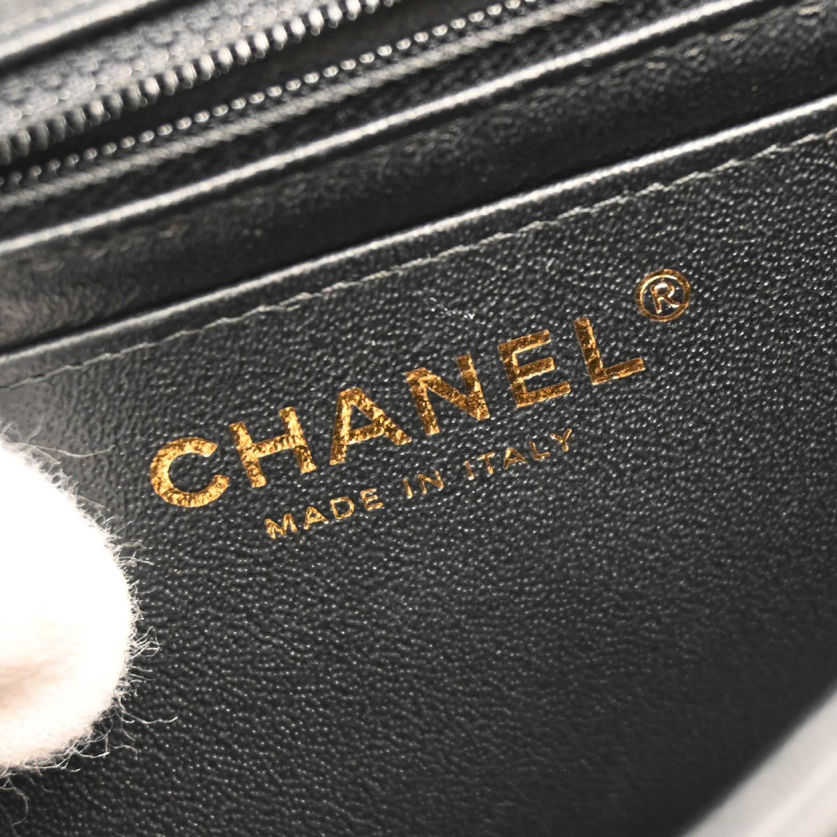 Chanel 2018-2019 Black Lambskin Chevron Shoulder Bag