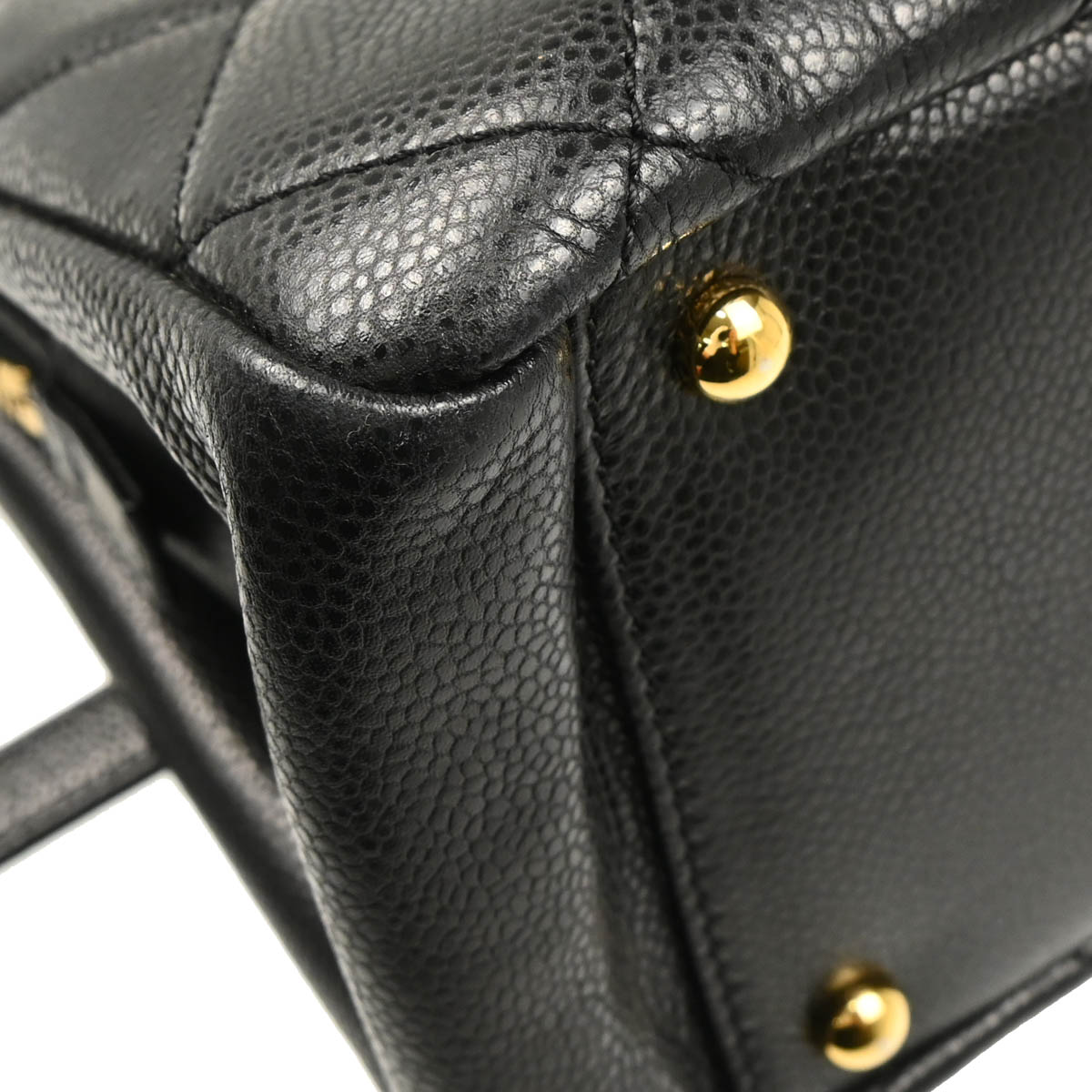 Chanel 2013-2014 Black Caviar Timeless CC Chain Tote Bag