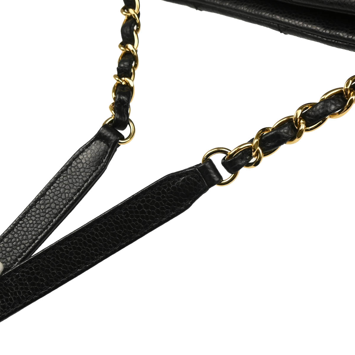 Chanel 2013-2014 Black Caviar Timeless CC Chain Tote Bag