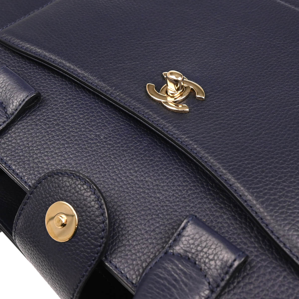 Chanel 2017-2018 Navy Calfskin Neo Executive 2way Shoulder Tote Handbag