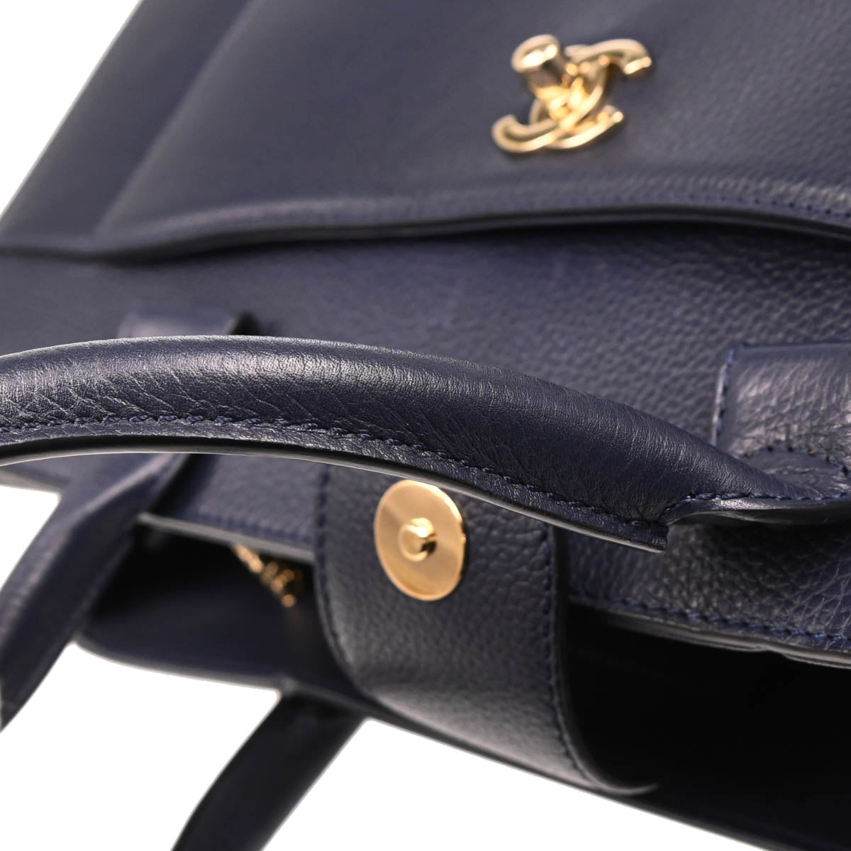 Chanel 2017-2018 Navy Calfskin Neo Executive 2way Shoulder Tote Handbag