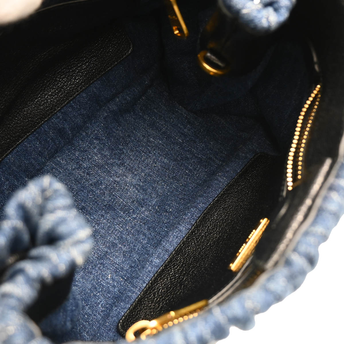 Miu Miu Blue Denim Matelasse 2way Handbag