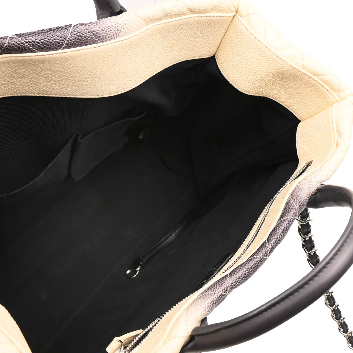 Chanel 2012-2013 White Calfskin 2way Shopping Tote Bag
