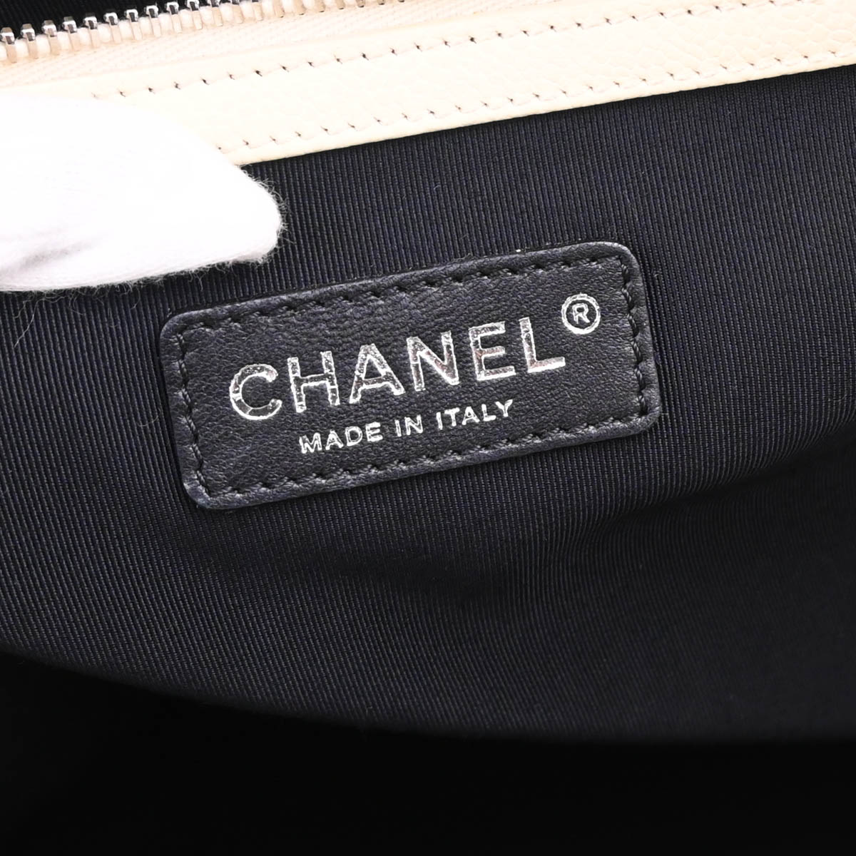 Chanel 2012-2013 White Calfskin 2way Shopping Tote Bag