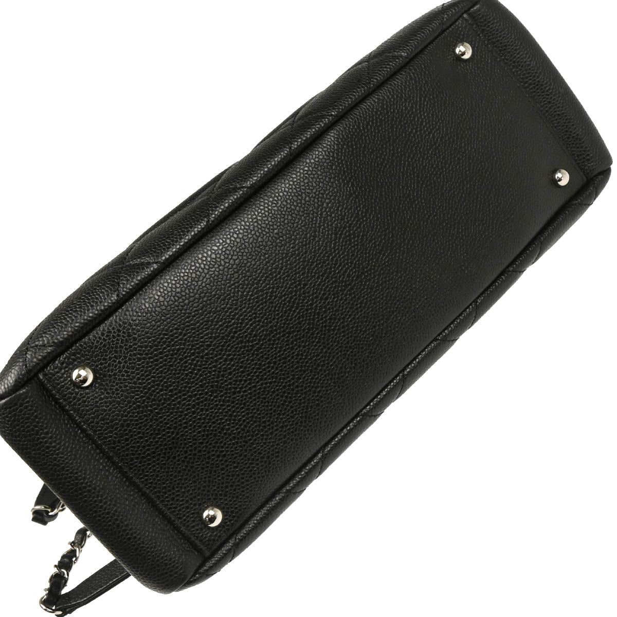 Chanel 2012-2013 Black Caviar Timeless CC Chain Tote Bag