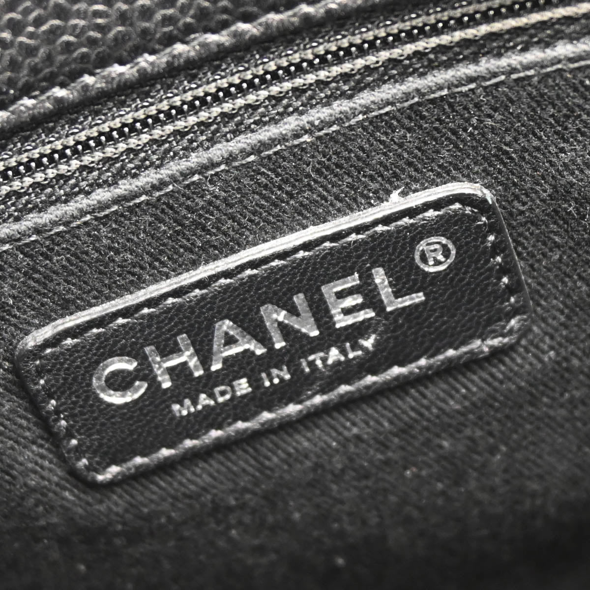 Chanel 2012-2013 Black Caviar Timeless CC Chain Tote Bag
