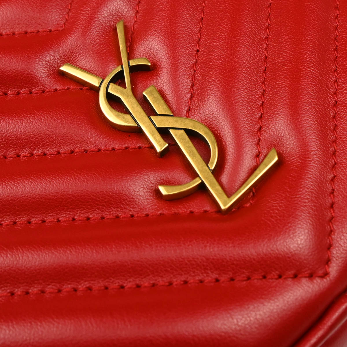 Saint Laurent Red Leather Waist Bum Bag