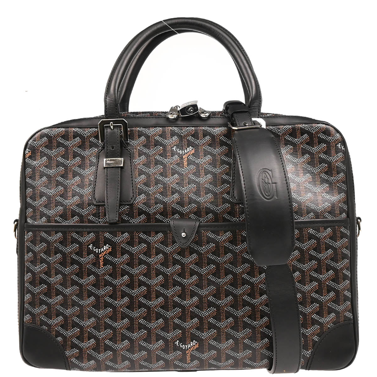 Goyard 2015 Black Ambassade PM 2way Shoulder Briefcase Handbag