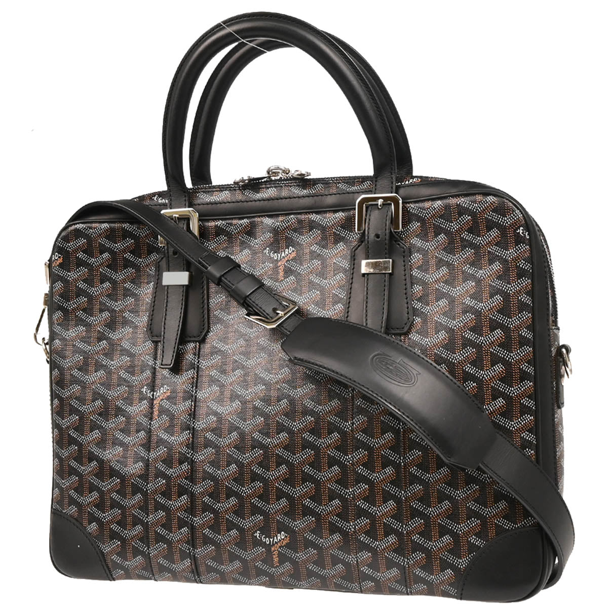 Goyard 2015 Black Ambassade PM 2way Shoulder Briefcase Handbag