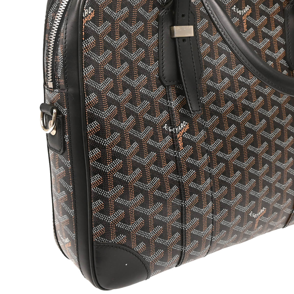 Goyard 2015 Black Ambassade PM 2way Shoulder Briefcase Handbag