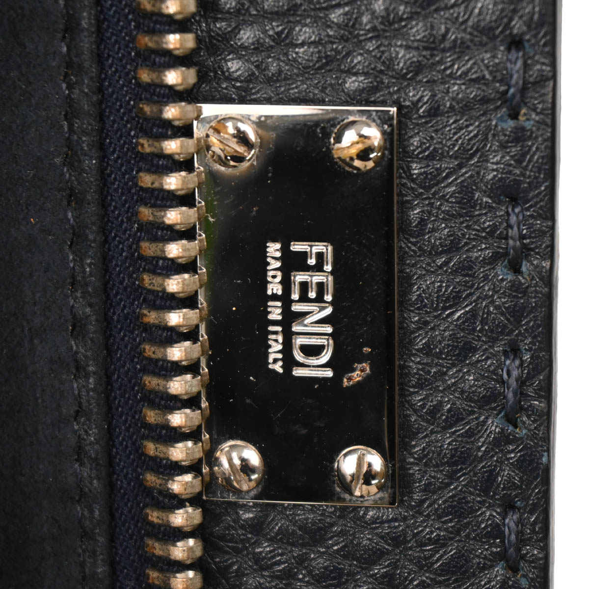 Fendi Gray Leather Peekaboo Fit 2way Shoulder Handbag