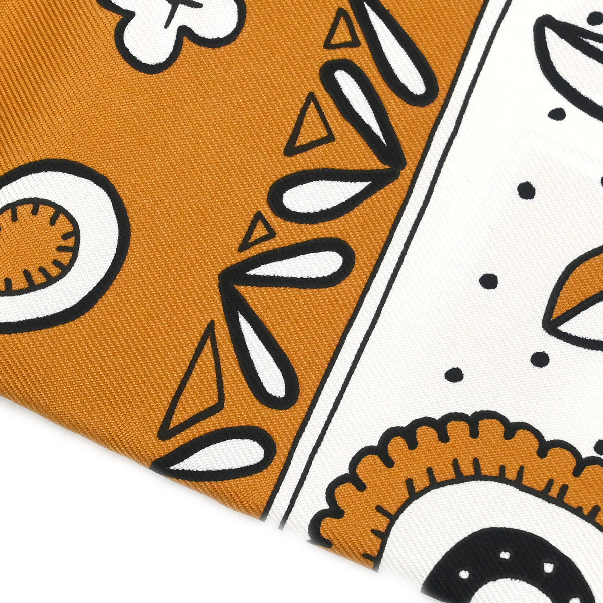 Hermes Scarf Bandana Carre 55 Animaux Paisley Brown Small Good