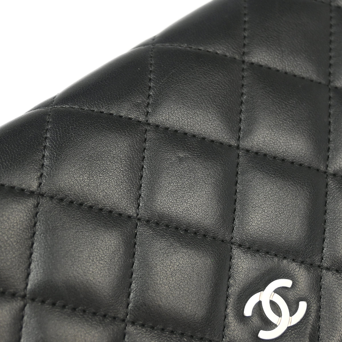 Chanel 2013-2014 Black Lambskin Classic WOC Shoulder Wallet Bag