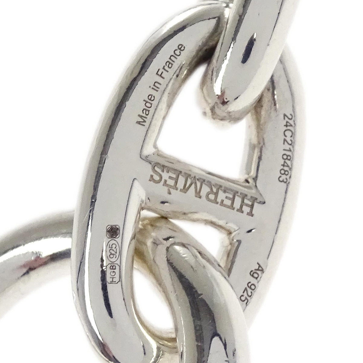 Hermes Chaine d'Ancre GM Chain Bracelet Ag925 Silver