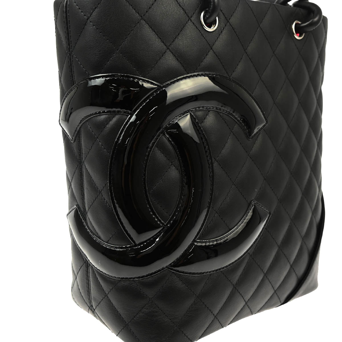 Chanel 2010-2011 Black Calfskin Cambon Ligne Tote Handbag