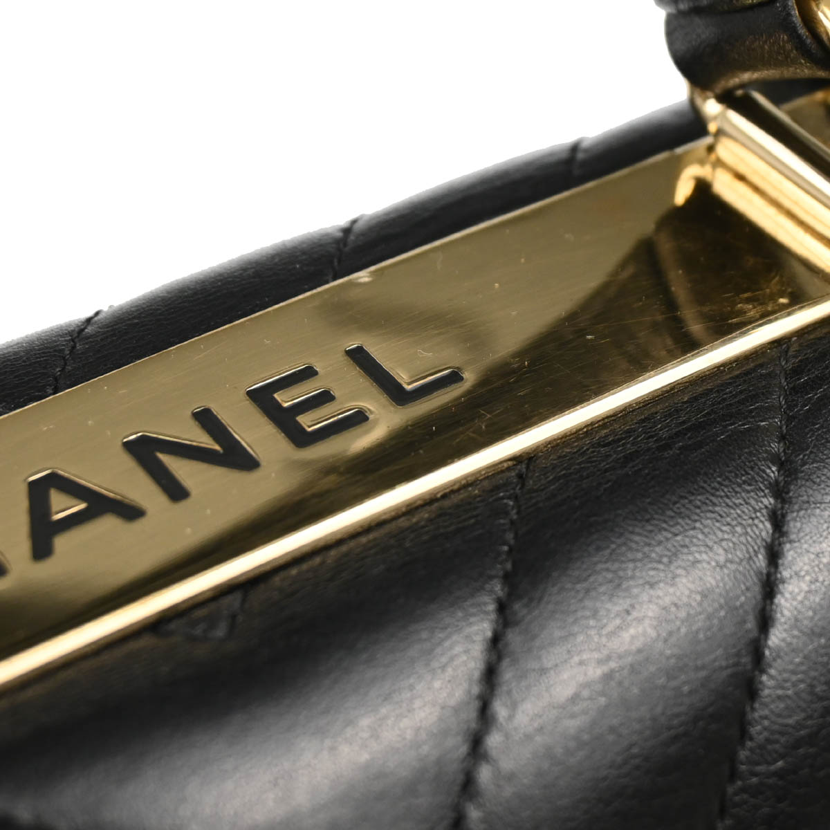 Chanel 2018 Black Lambskin Trendy Chevron 2way Shoulder Handbag