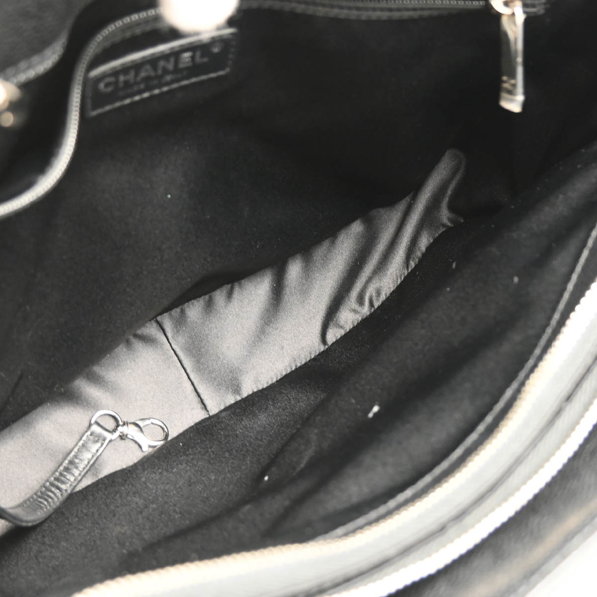 Chanel 2013-2014 Black Caviar Grand Shopping Tote GST Handbag