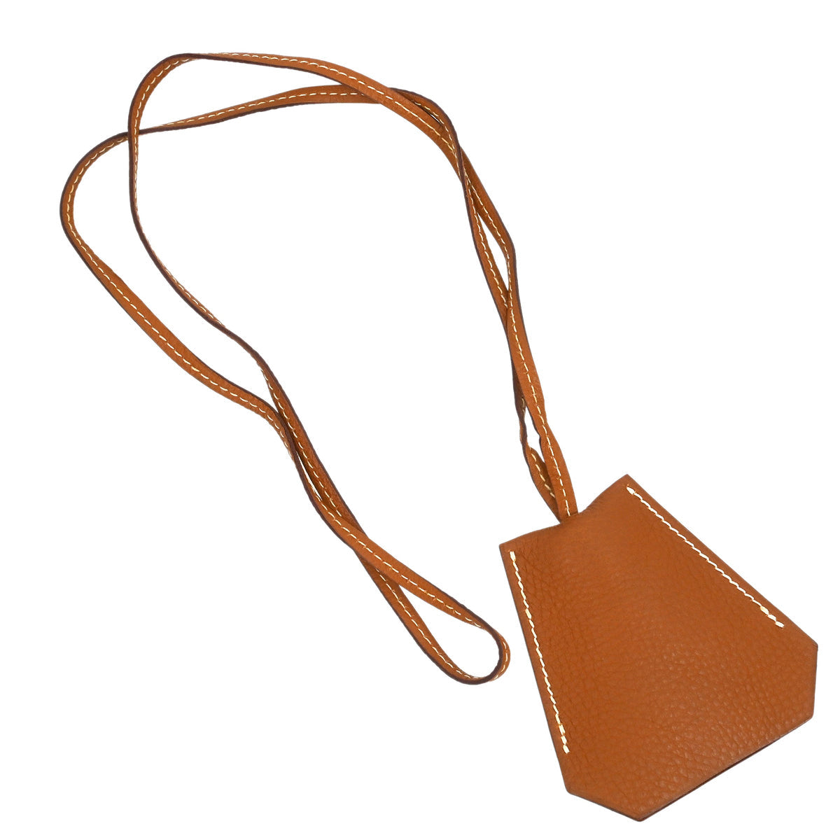Hermes Gold Togo Clochette Necklace Pendant