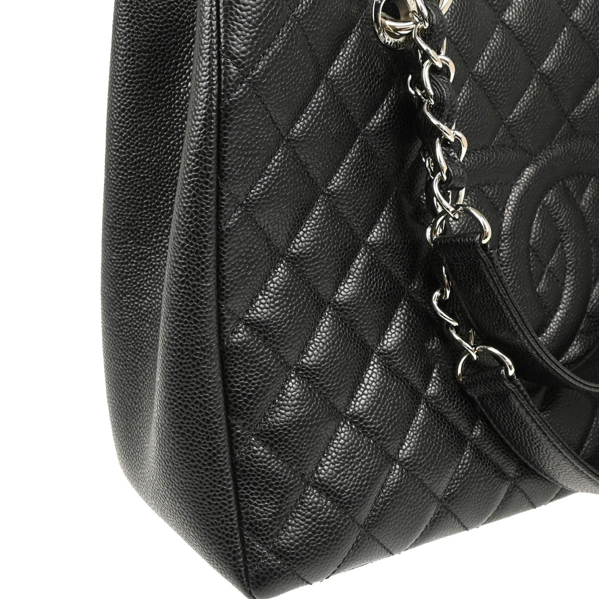 Chanel 2014 Black Caviar Grand Shopping Tote GST Handbag