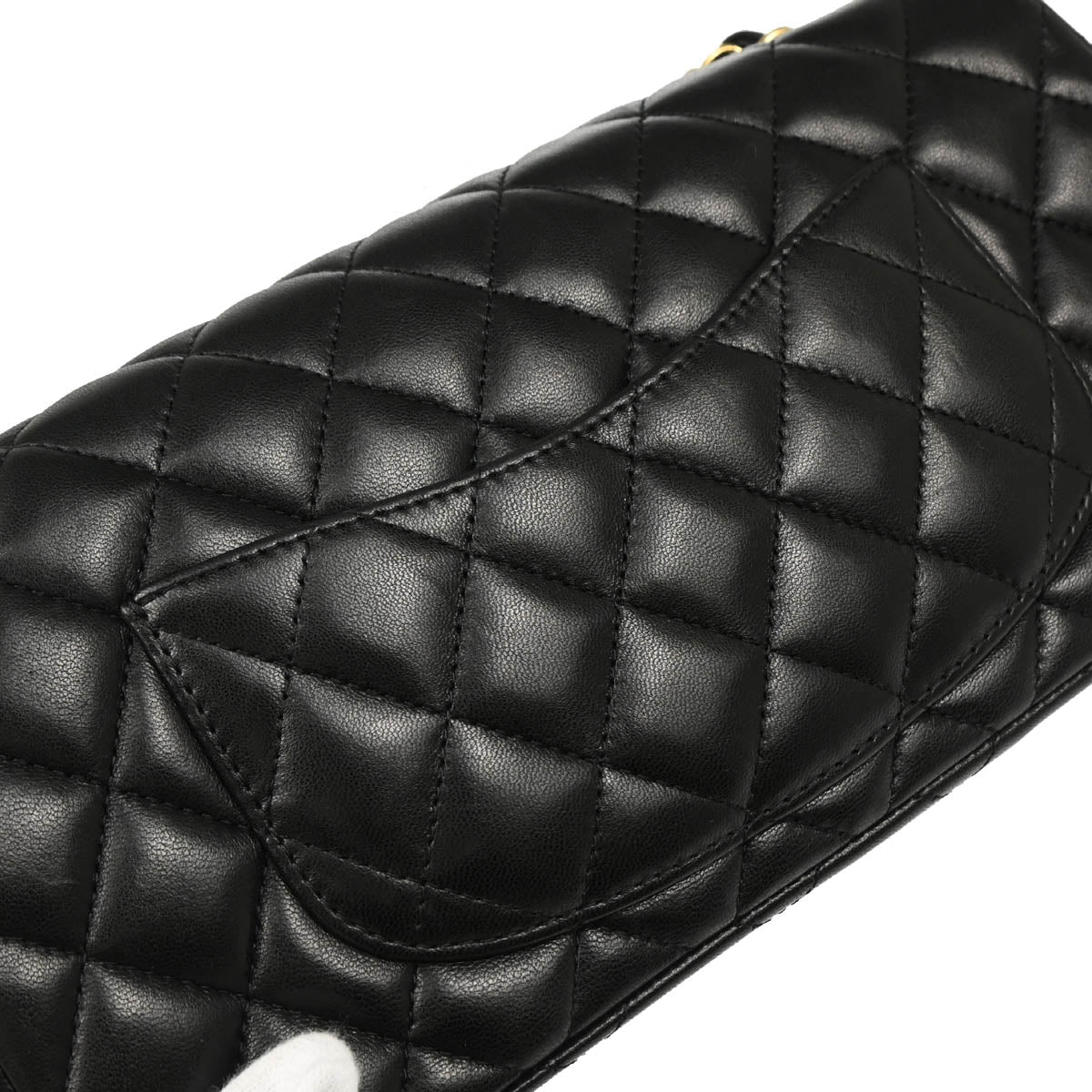 Chanel 2010-2011 Black Lambskin East West Shoulder Bag