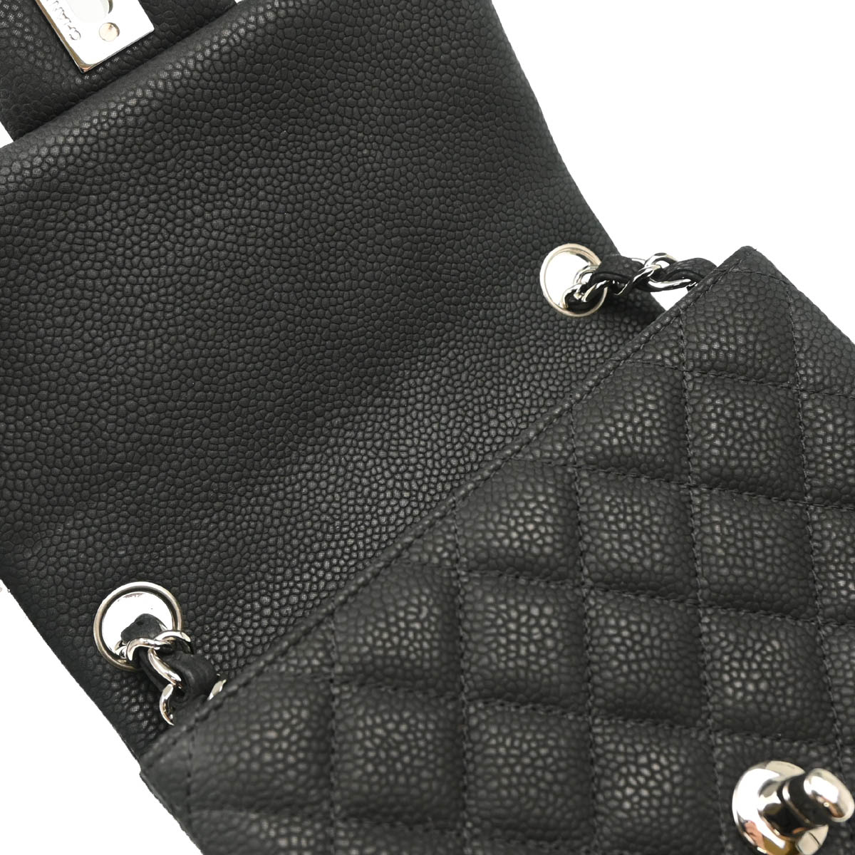 Chanel 2012-2013 Black Caviar Mini Classic Square Flap Bag 17