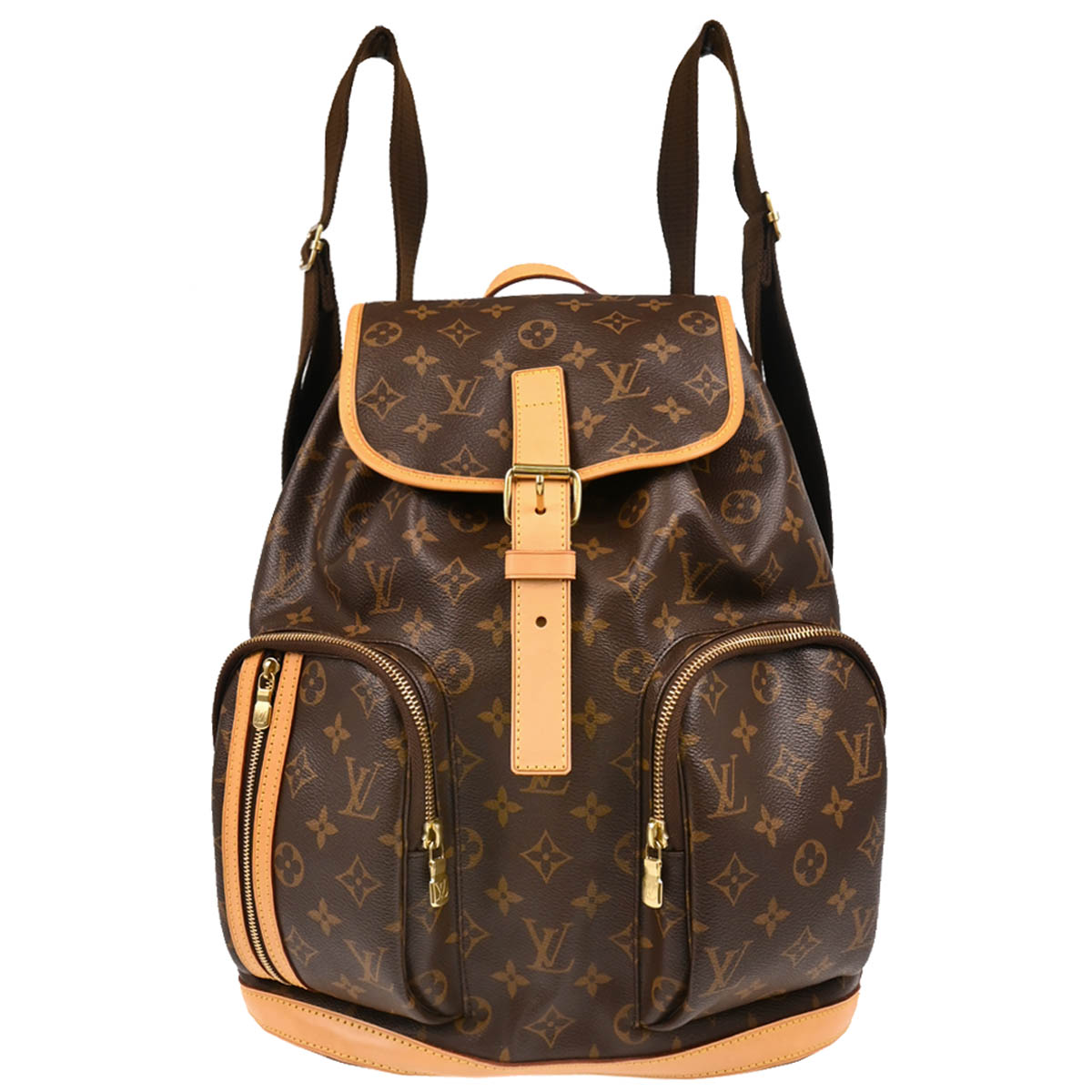 louis vuitton backpack 2014 Pre Loved Monogram Sac A Dos Bosphore a top flap with a buckle closure LOUIS VUITTON X MARC NEWSON
