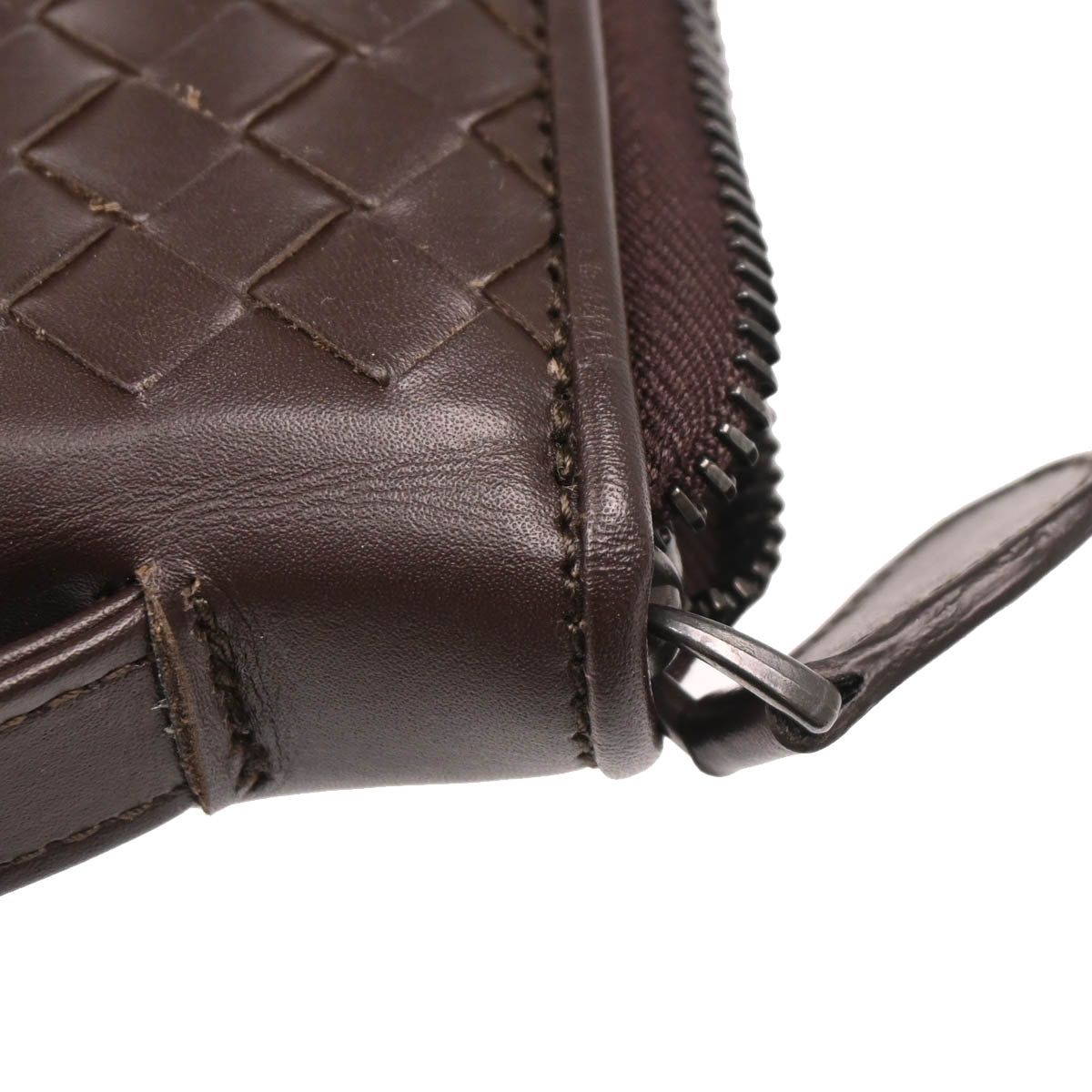 Bottega Veneta Brown Intrecciato Travel Wallet