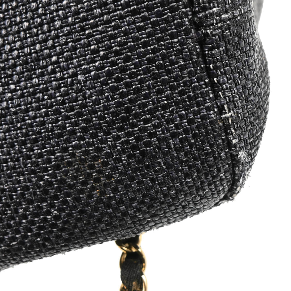 Chanel 2019 Black Straw Deauville Bucket Backpack
