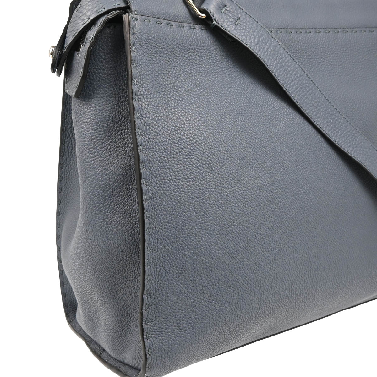Fendi Blue Leather Peekaboo 2way Shoulder Handbag