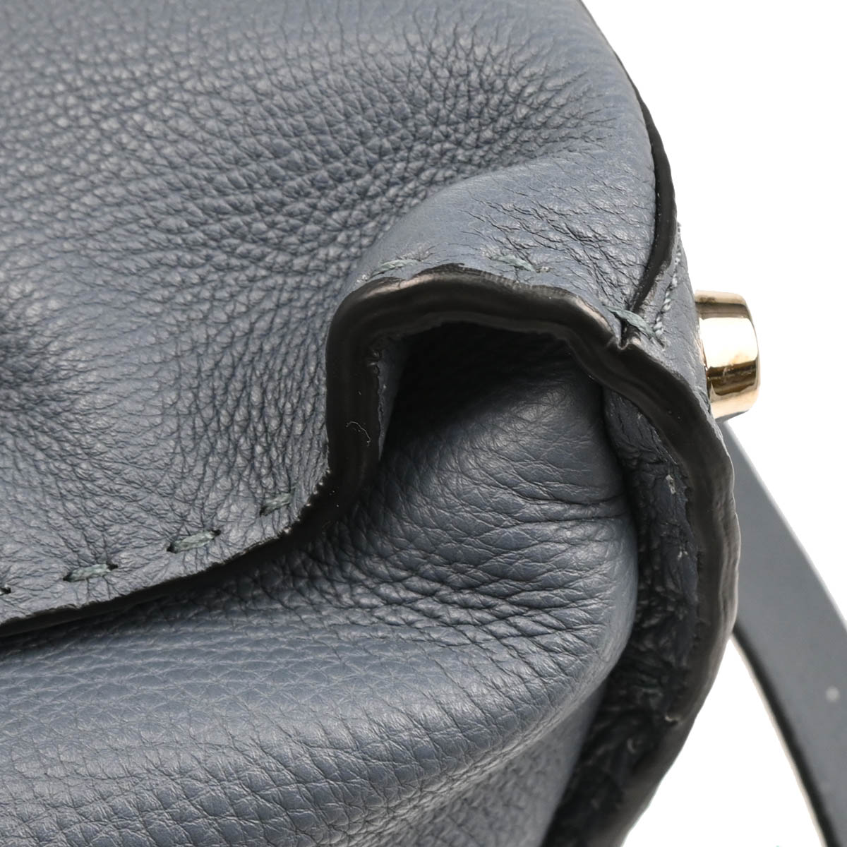 Fendi Blue Leather Peekaboo 2way Shoulder Handbag