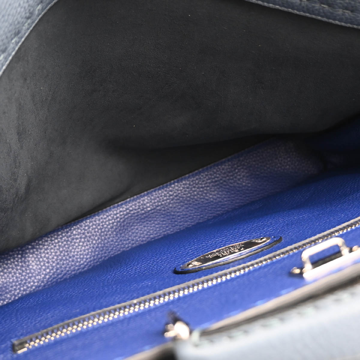 Fendi Blue Leather Peekaboo 2way Shoulder Handbag