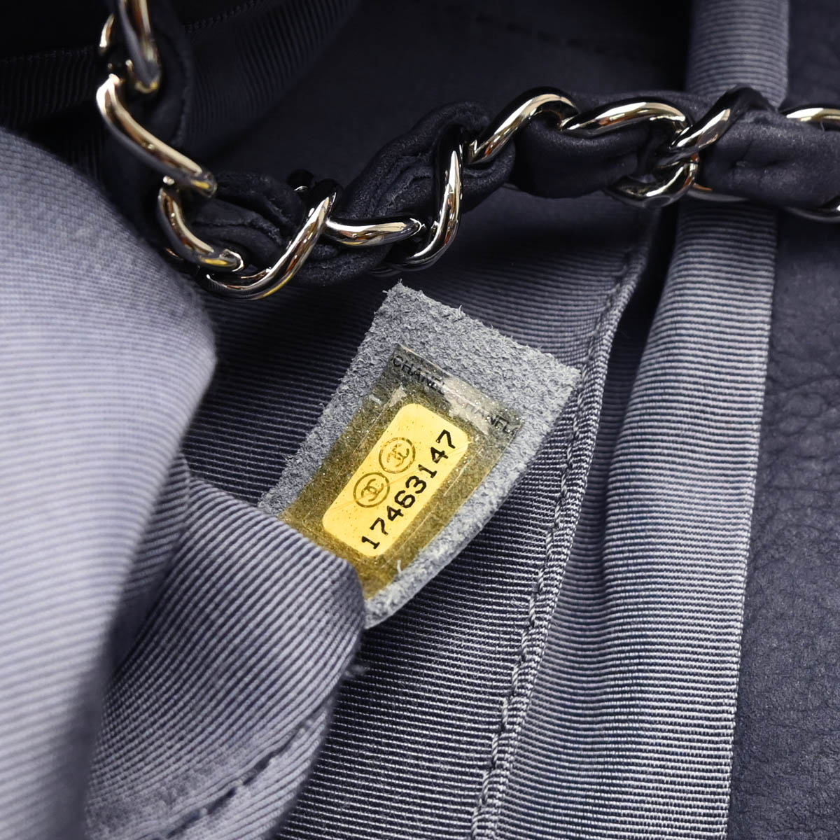 Chanel 2012-2013 Blue Gray Suede Trianon Tote Handbag
