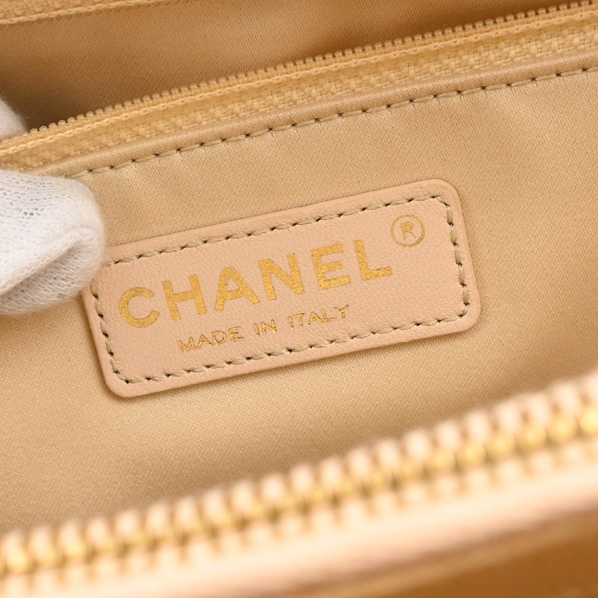 Chanel 2014-2015 Beige Caviar Grand Shopping Tote GST Handbag