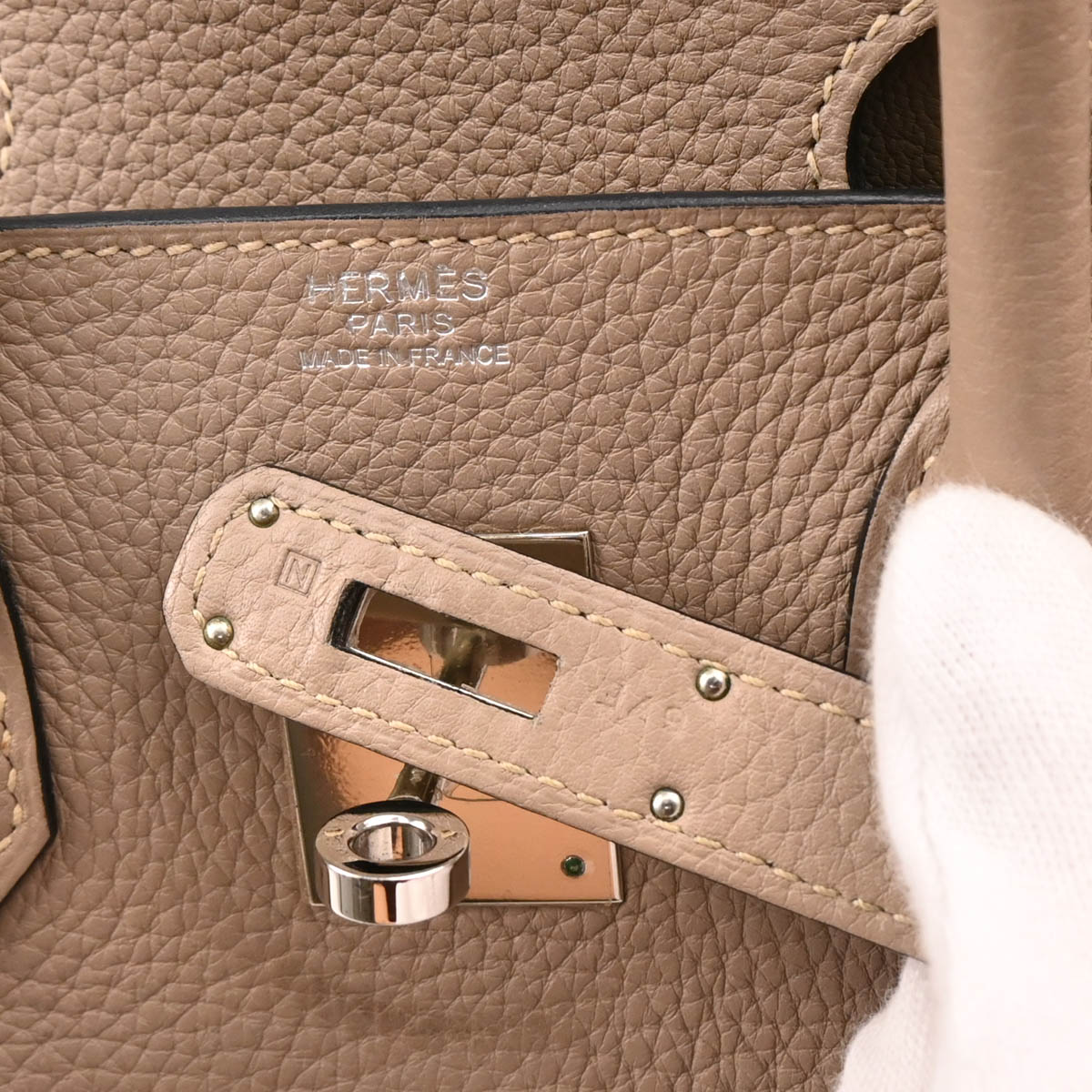 Hermes 2010 Gris Tourterelle Togo Birkin 30 Handbag