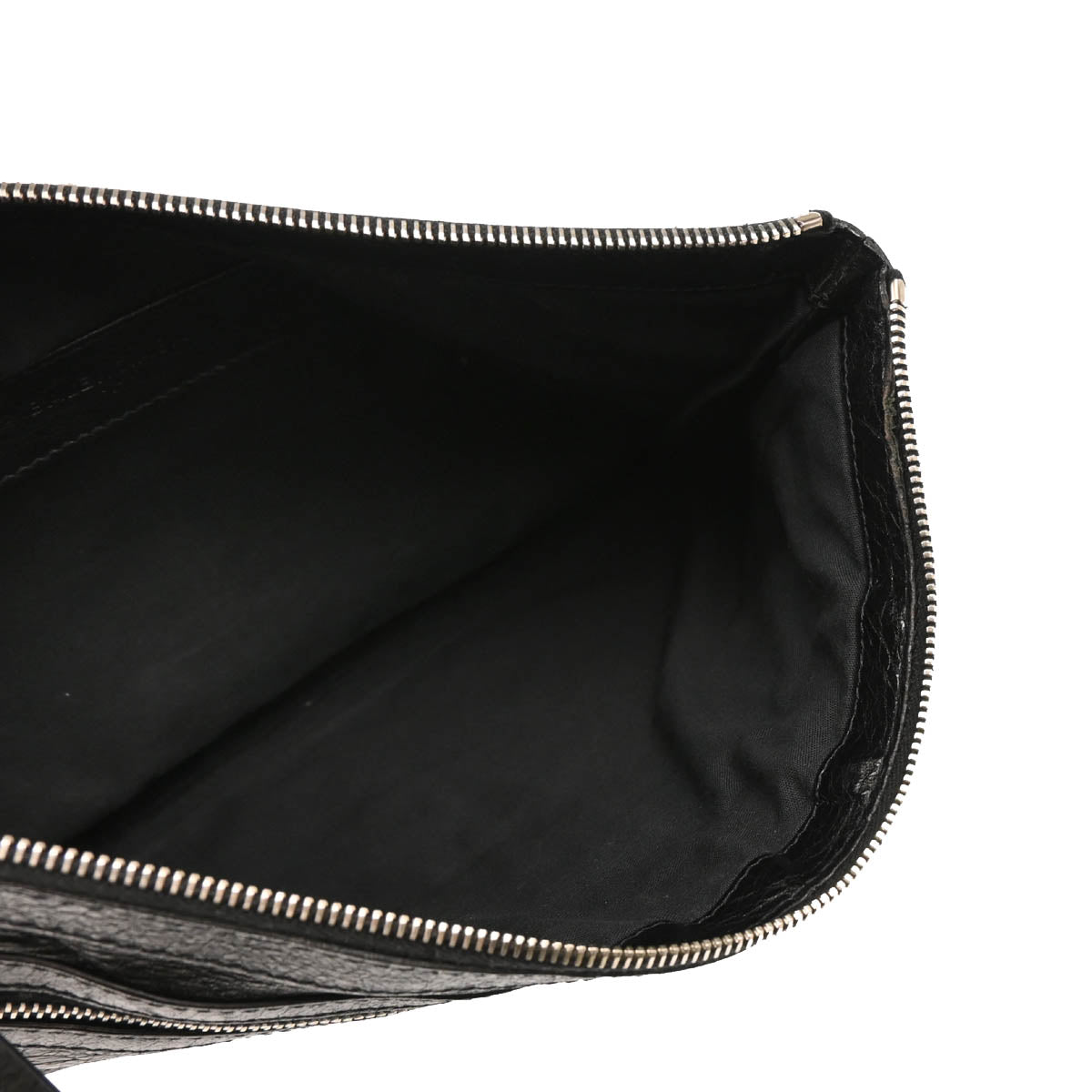Balenciaga Black Lambskin Clip M Clutch Bag